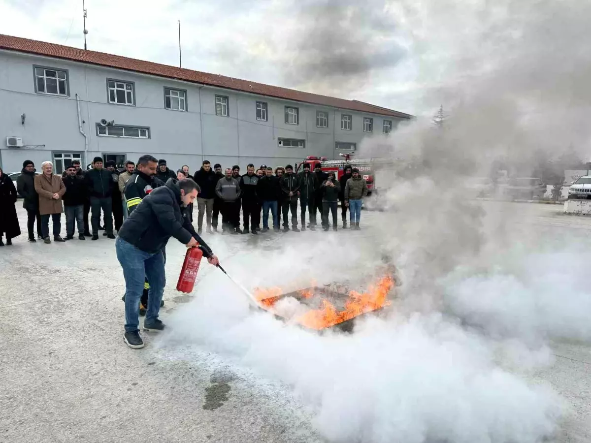 Çorum Belediyesi’nde Yangın Eğitimi Verildi