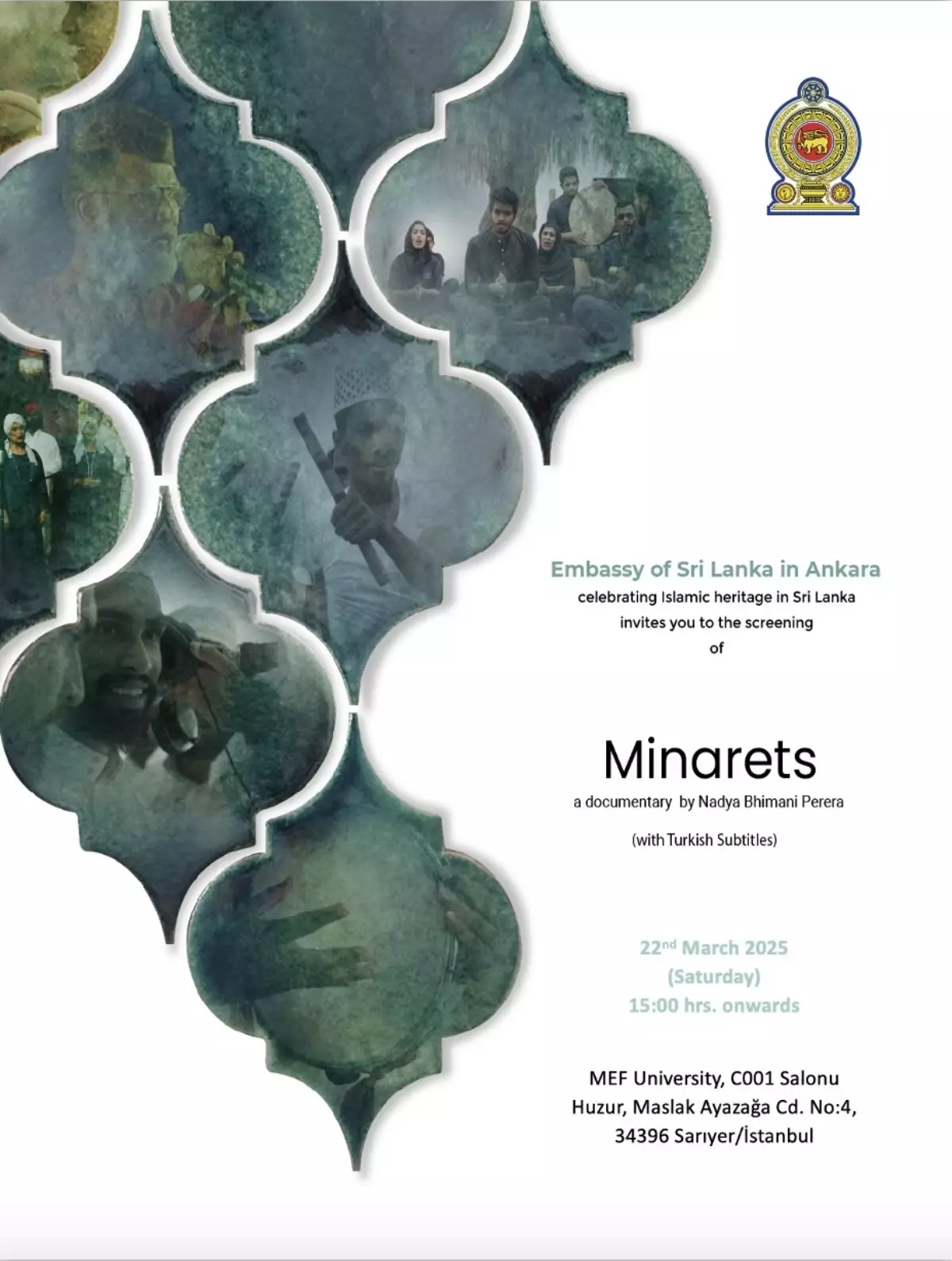 Sri Lanka Büyükelçiliği, “Minareler” Belgeselinin Gösterimini Mef Üniversitesi’nde Düzenledi
